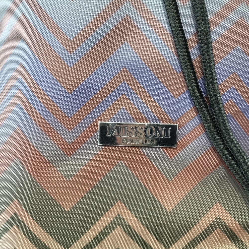 NWT Missoni Multicolor Zigzag Backpack Luggage Gy… - image 7